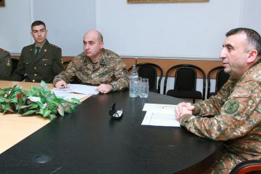 Կադրային ընդունելություն ՊԲ հրամանատար Կարեն Աբրահամյանի մոտ