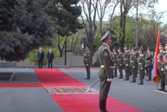 ՀՀ նախագահի նստավայրում կայացել է Ղազախստանի նախագահի դիմավորման արարողությունը
