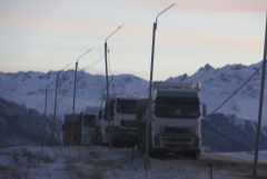 Շինուհայրի խաչմերուկ-Հալիձոր միջպետական ճանապարհին՝ բեռնատարների կուտակումներ