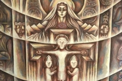 Ադրբեջանgիները ոչնչացրել են Արցախի ԱԳՆ շենքի ներսի պատին գտնվող նկարիչ և քանդակագործ Առնոլդ Մելիքսեթյանի որմնանկարը