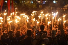 Ազատության հրապարակից մեկնարկել է ավանդական ջահերով երթը (ուղիղ)