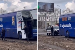 Իրավապահները կանգնեցնում և մանրակրկիտ ստուգում են «Ուժեղ Հայաստան»-ի ավտոբուսները