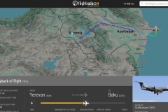 Այսօր Երևանից Բաքու է թռել FlyOne ավիաընկերության Gulfstream G450 ինքնաթիռը