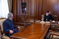 Գարեգին Բ-ն և Պարգև Սրբազանը քննարկել են Արցախի թեմի գործունեությանը և սրբավայրերին վերաբերող հարցեր