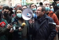 Մի խումբ քաղաքացիներ բողոքի ակցիա են անցկացնում ադրբեջանական մաքսակետեր տեղադրելու դեմ