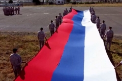 ՌԴ դրոշի օրվա կապակցությամբ խաղաղապահներն Արցախում բարձրացրել են 50 մետրանոց դրոշ