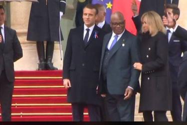 Ֆրանսիայի նախագահը դիմավորում է Առաջին աշխարհամարտի ավարտի 100-ամյակին Փարիզ ժամանած պատվիրակությունների ղեկավարներին