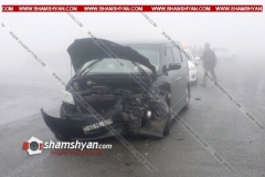 Ավտովթար Սյունիքի մարզում. բախվել են Honda Elison-ն ու Opel Astra-ն. 5 վիրավորներից 2-ը երեխաներ են