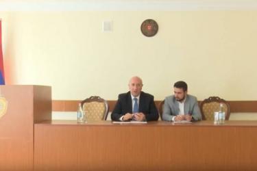 Ոստիկանապետը Սյունիքի մարզային վարչության անձնակազմին է ներկայացրել ստորաբաժանման նորանշանակ պետին