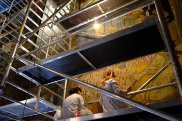 ՀՀ նախագահի աջակցությամբ սկսվել են Օշականի եկեղեցու որմնանկարի վերականգնման աշխատանքները