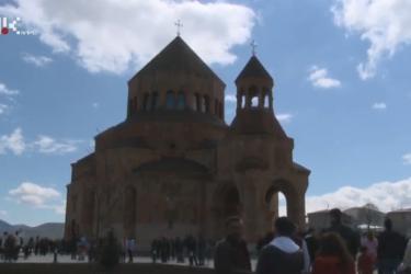 Ստեփանակերտում ընթանում է Մայր տաճարի օծման արարողությունը. ուղիղ