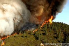 Մեղրիում մոտ 36 ժամ է հրդեհաշիջման աշխատանքներ են