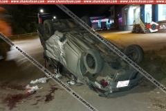 Խոշոր ավտովթար՝ Սյունիքի մարզում. 28-ամյա վարորդը Կապանում Toyota-ով բախվել է «Դոմուս» առևտրի կենտրոնի աստիճաններին և գլխիվայր շրջվել. կա 4 վիրավոր.