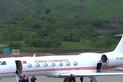 Էրդողանի ինքնաթիռը վայրէջք է կատարել օկուպացված Արցախի Քաշաթաղի շրջանի միջազգային օդանավակայանում