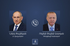 Տեղի է ունեցել վարչապետ Նիկոլ Փաշինյանի հեռախոսազրույցը Թուրքիայի նախագահ Ռեջեփ Թայիփ Էրդողանի հետ