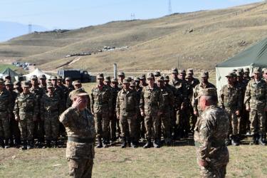 Զորամիավորման հրամանատարը հետևել է մարտական պատրաստության պարապմունքների ընթացքին