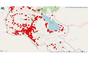 Հրապարակվել է Հայաստանում COVID-19-ով պայմանավորված ինքնամեկուսացվածների քարտեզը